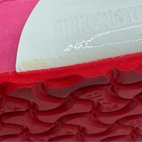Birkenstock Vaduz Exquisite Size 8 Limited Edition Shock Drop Sandal White Pink - Picture 15 of 15